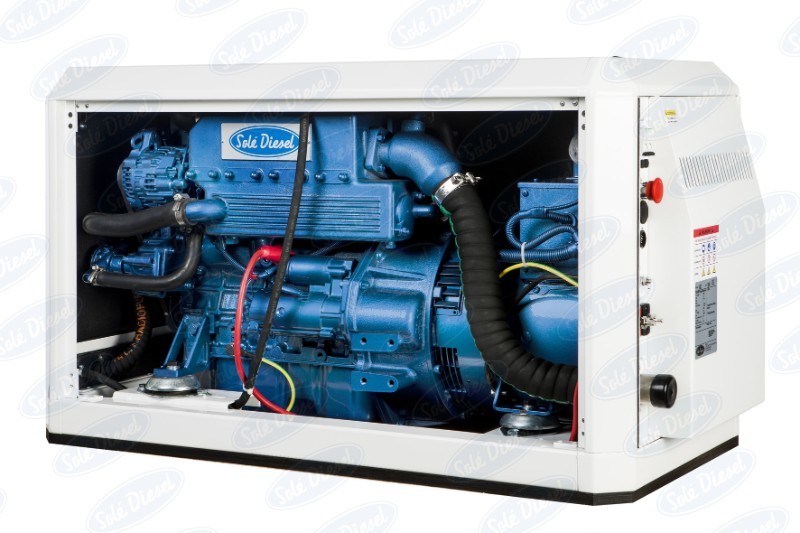 Sole Diesel - NEW Sole 14GSC 13.9kVA 12V/230V Mini 44 Marine Diesel Generator