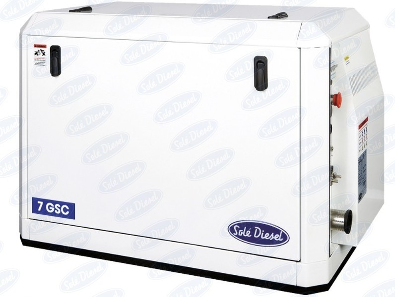 Sole Diesel - NEW Sole 7GSC 6.6kVA 12V/230V Mini 26 Marine Diesel Generator